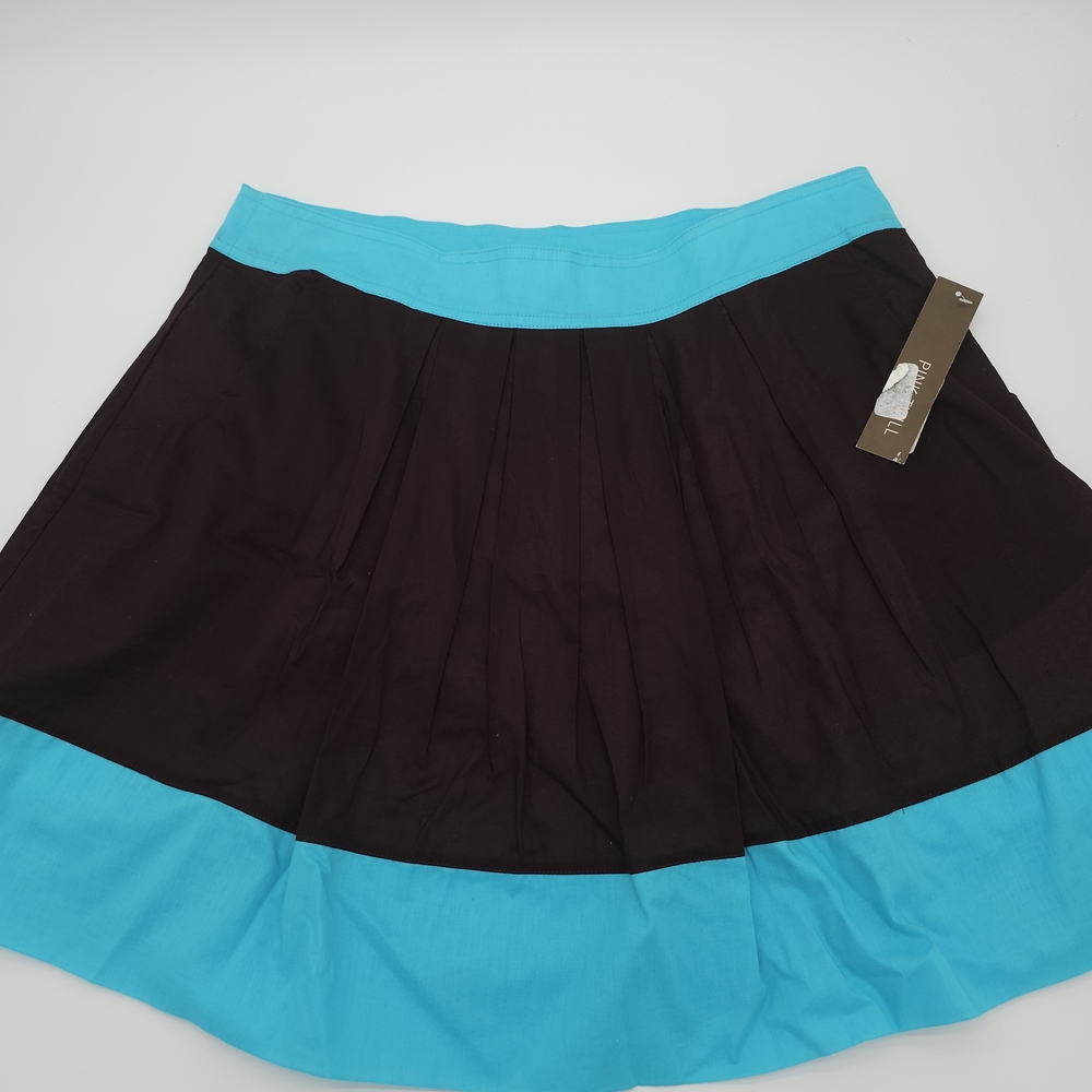 Pink Twill Size 10 Teal Black Vintage Look Whimsy Fit Flare NWT